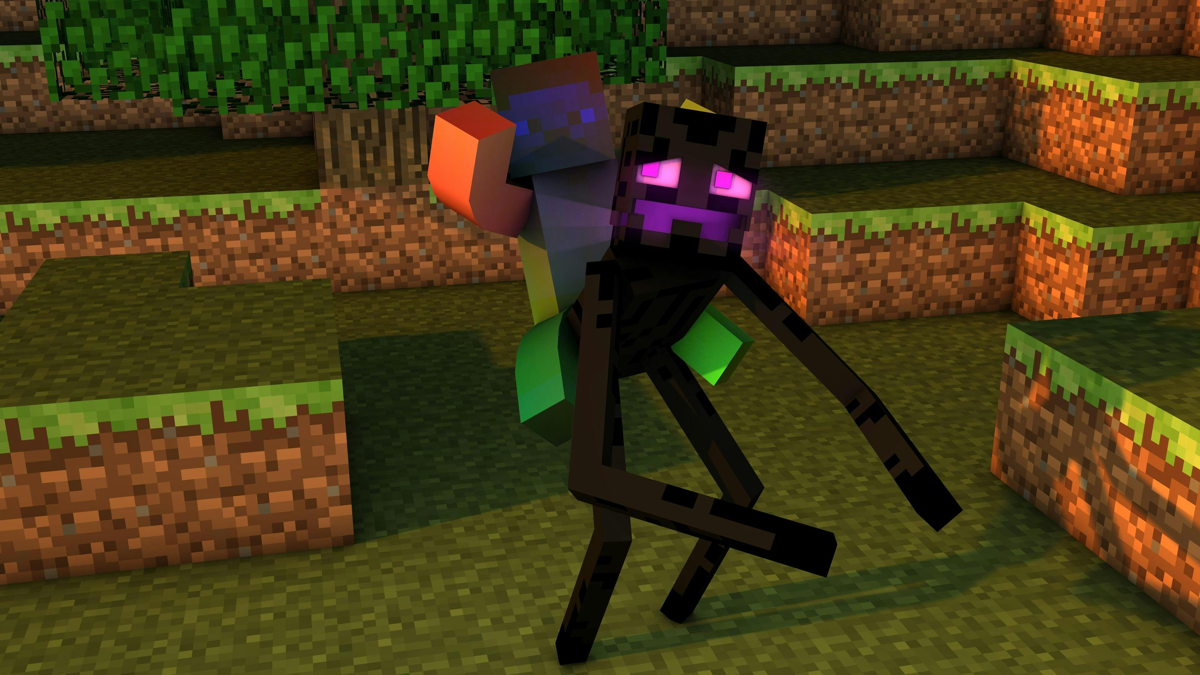 Picture with Enderman
